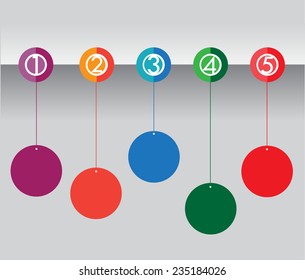 colorful modern time line text box template for website computer graphic and internet, numbers.