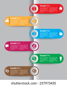 colorful modern time line text box template for website computer graphic and internet