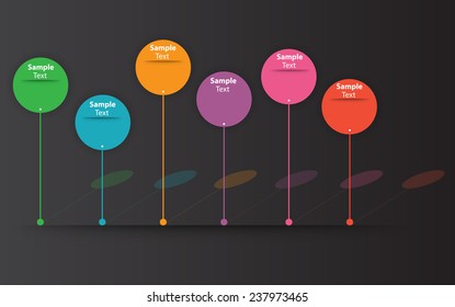 colorful modern time line text box template for website computer graphic and internet, numbers. Set of color frames for text or quotes. brochure. many, various 