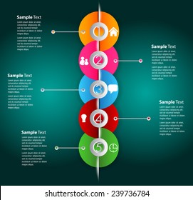 colorful modern time line text box template for website computer graphic and internet, numbers.