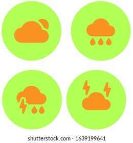 Colorful Modern Unique Vector Cloud Icon