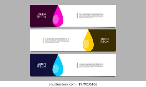 Colorful Modern Vector design Banner background. Water drop shape illustration