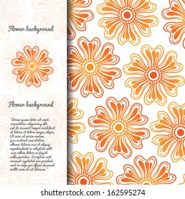 Colorful modern vector nature background with flower