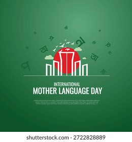 Colorful and modern vector poster celebrating International Mother Language Day. Features typography in multiple languages, cultural symbols, books, and abstract elements. Perfect for educational events, social media campaigns, and cultural awareness projects. Fully editable vector with vibrant colors and clean layout.