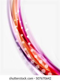 Colorful modern wave line, business abstract layout or flyer