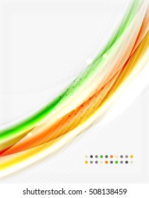Colorful modern wave line, business abstract layout or flyer