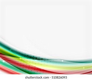 Colorful modern wave line, business abstract layout or flyer