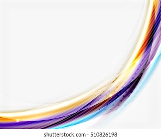 Colorful modern wave line, business abstract layout or flyer