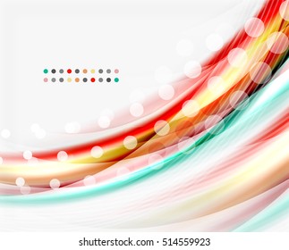 Colorful modern wave line, business abstract layout or flyer