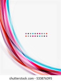 Colorful modern wave line, business abstract layout or flyer