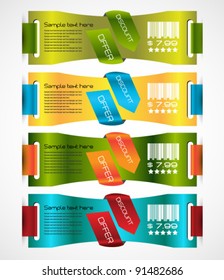 colorful modern web banner set
