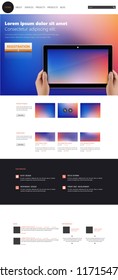 Colorful modern web page design for website and mobile website development. Easy to edit and customize.