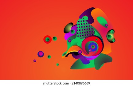ilustración de vector colorido modular abstracto