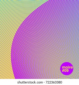 colorful moire wave pattern. each detail in separate layer.