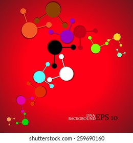 Colorful molecule DNA. Abstract background. Eps10.Vector illustration