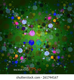 Colorful molecule DNA. Abstract background. Eps10.Vector illustration