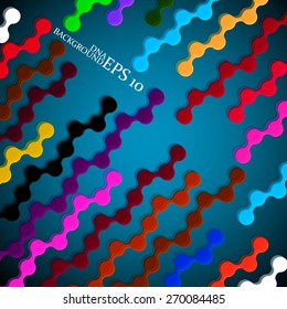 Colorful molecule DNA. Abstract background. Vector illustration. Eps10