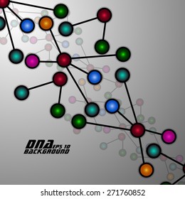 Colorful molecule DNA. Abstract background. Vector illustration. Eps10