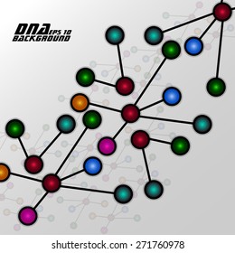 Colorful molecule DNA. Abstract background. Vector illustration. Eps10