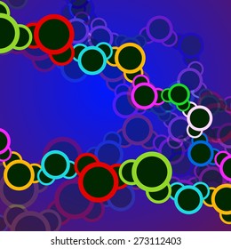 Colorful molecule DNA. Abstract background. Vector illustration. Eps10