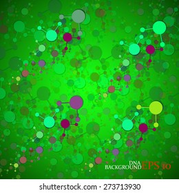 Colorful molecule DNA. Abstract background. Vector illustration. Eps10