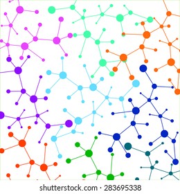 Colorful molecule DNA. Abstract background. Vector illustration. Eps10