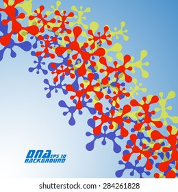 Colorful molecule DNA. Abstract background. Vector illustration. Eps10