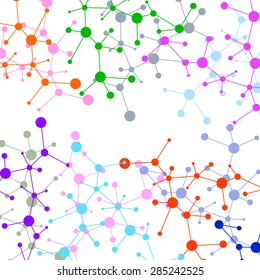 Colorful molecule DNA. Abstract background. Vector illustration. Eps10