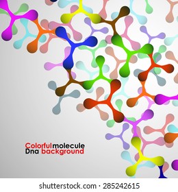 Colorful molecule DNA. Abstract background. Vector illustration. Eps10
