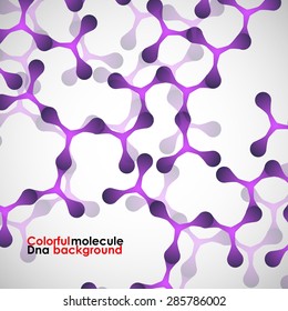 Colorful molecule DNA. Abstract background. Vector illustration. Eps10
