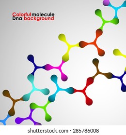 Colorful molecule DNA. Abstract background. Vector illustration. Eps10