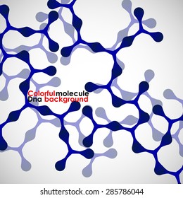 Colorful molecule DNA. Abstract background. Vector illustration. Eps10
