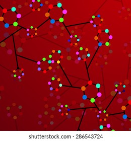 Colorful molecule DNA. Abstract background. Vector illustration. Eps10