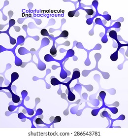 Colorful molecule DNA. Abstract background. Vector illustration. Eps10
