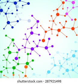 Colorful molecule DNA. Abstract background. Vector illustration. Eps10