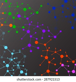 Colorful molecule DNA. Abstract background. Vector illustration. Eps10