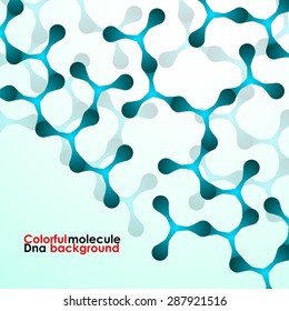 Colorful molecule DNA. Abstract background. Vector illustration. Eps10