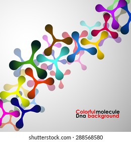 Colorful molecule DNA. Abstract background. Vector illustration. Eps10