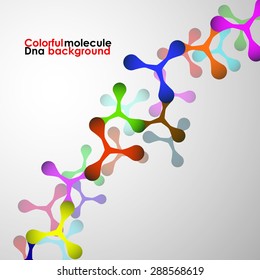 Colorful molecule DNA. Abstract background. Vector illustration. Eps10