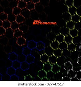 Colorful molecule DNA. Abstract background. Vector illustration. Eps10