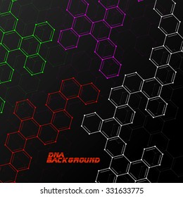 Colorful molecule DNA. Abstract background. Vector illustration. Eps10