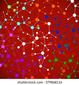 Colorful molecule DNA. Abstract background. Vector illustration. Eps10