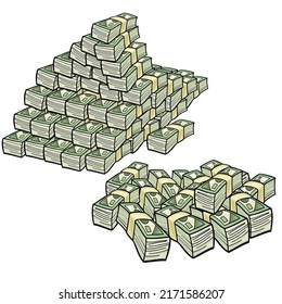 bunte Geldscheine-Paket-Dollar