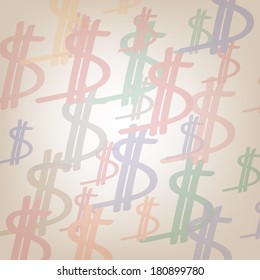 Colorful money seamless pattern