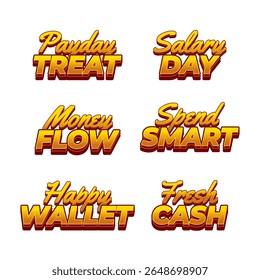 Colorful money themed text for sale and finance promotions