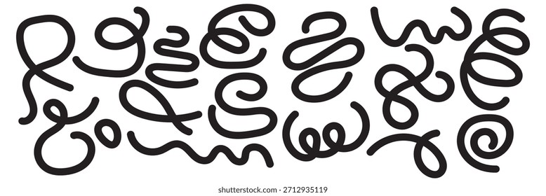Colorful and Monochrome Abstract Squiggle Pattern  multicolor and whit abstract squiggle lines on dark backgrounds, ideal for modern design themes, creative branding, and artistic EPS10AI.
