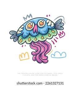 colorful monster cute vector illustration design