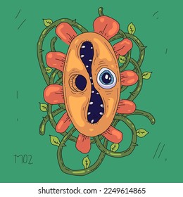colorful monster graffiti vector. great for backgrounds, wallpapers and screen printing.
