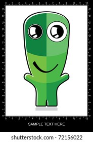 Colorful monster on white background