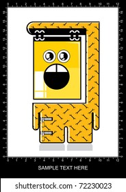 Colorful monster on white background